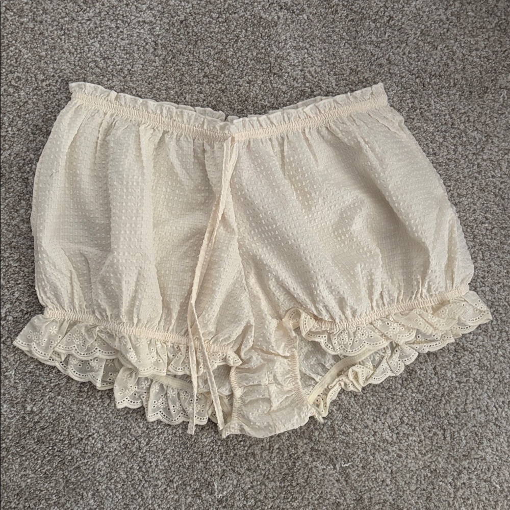 Cream Ruffle Bloomers